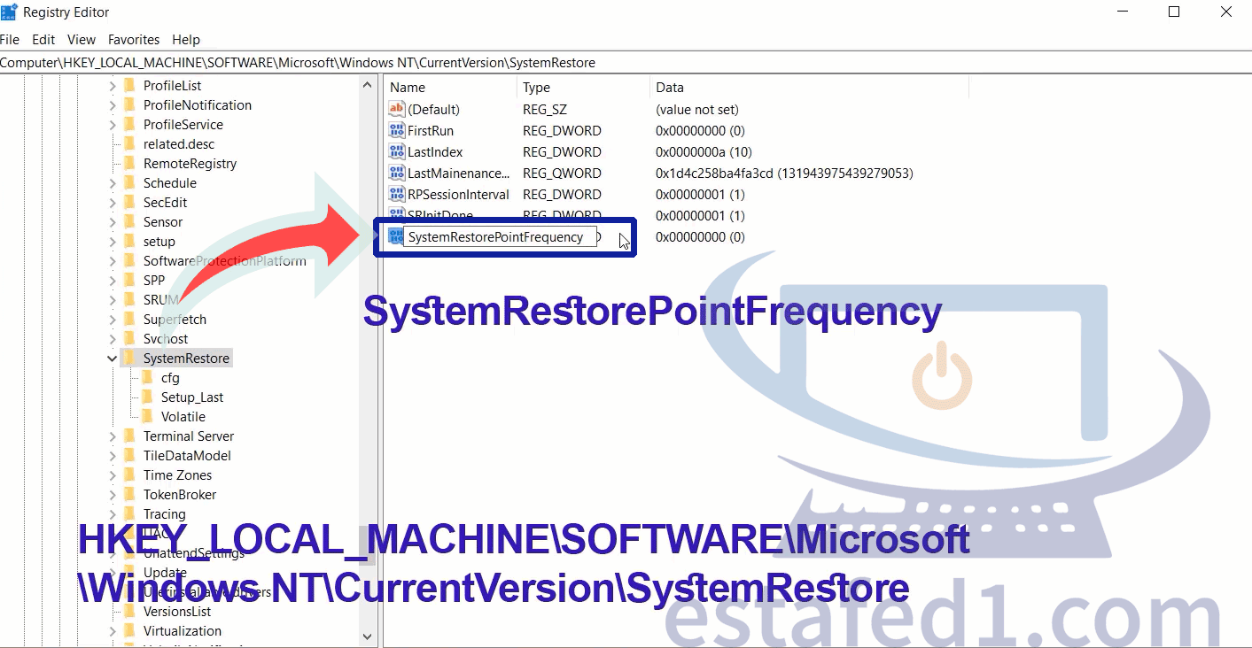 انشاء نقطة استعادة نظام System Restore في الويندوز تلقائياً عند الإقلاع