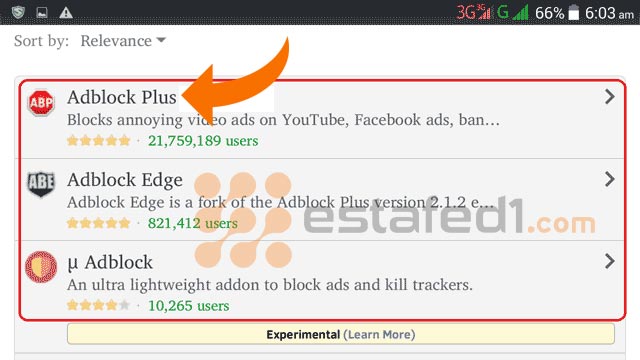 تحميل اضافة adblock plus للاندرويد