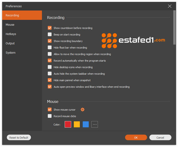  Aiseesoft Screen Recorder  أفضل برنامج تسجيل مكالمات الماسنجر على الكمبيوتر الخطوة الرابعة