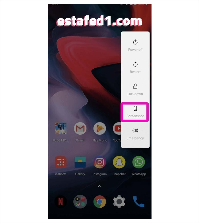 أخذ لقطات شاشة في هاتف Android 9 Pie