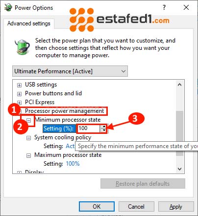 اضبط الإعدادات "Settings" على "100"، للحصول على أعلى أداء منه