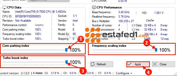 Apply Quick CPU تسريع ويندوز 10 للالعاب