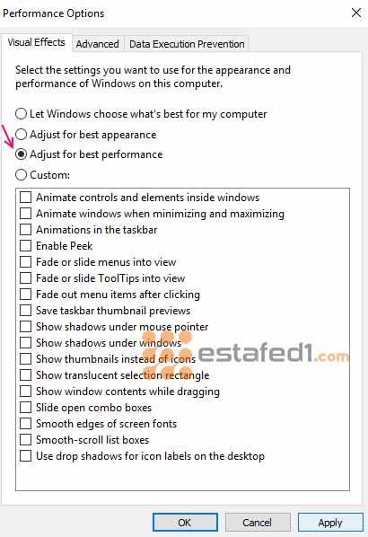 adjust for best performance