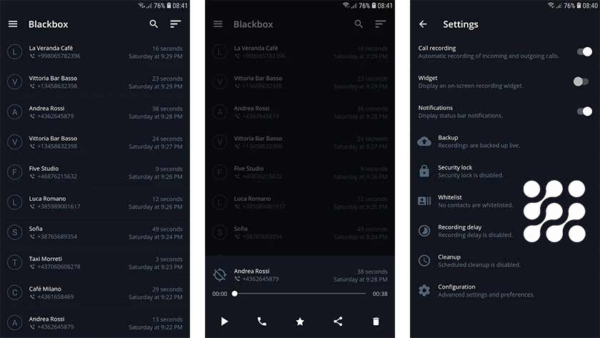 أفضل برنامج تسجيل مكالمات للأندرويد blackbox app