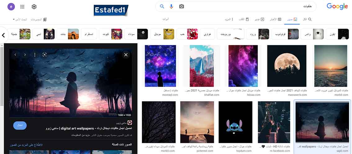 كيفية تنزيل الصور من على جوجل للكمبيوتر اختر الصورة