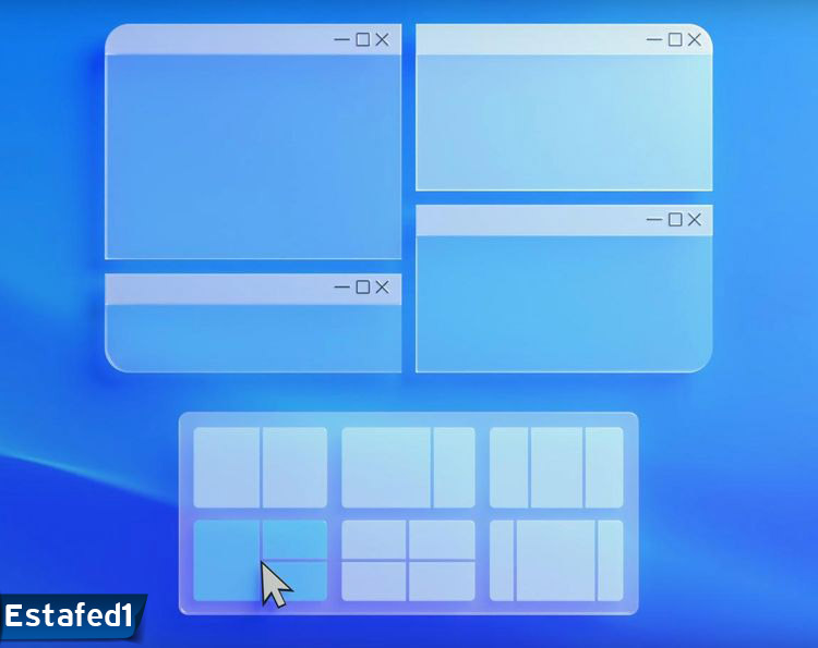 بطء استجابة النوافذ المفتوحة snap layouts