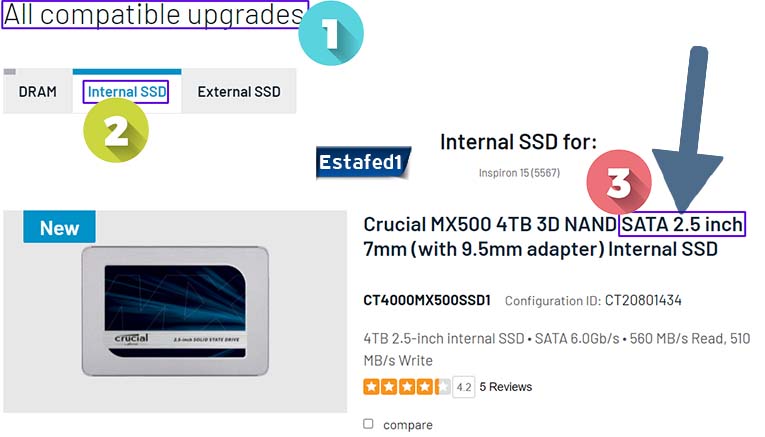 معرفة نوع ssd المتوافق مع جهازك