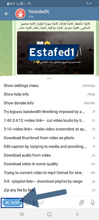 ميزات أخري لبوت youtubedl