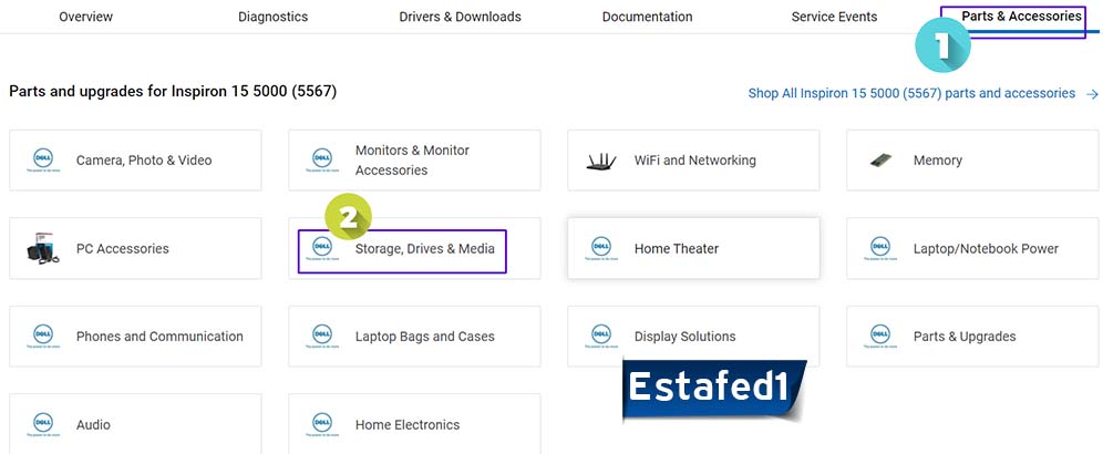8. انتقل إلي Parts & Accessories_