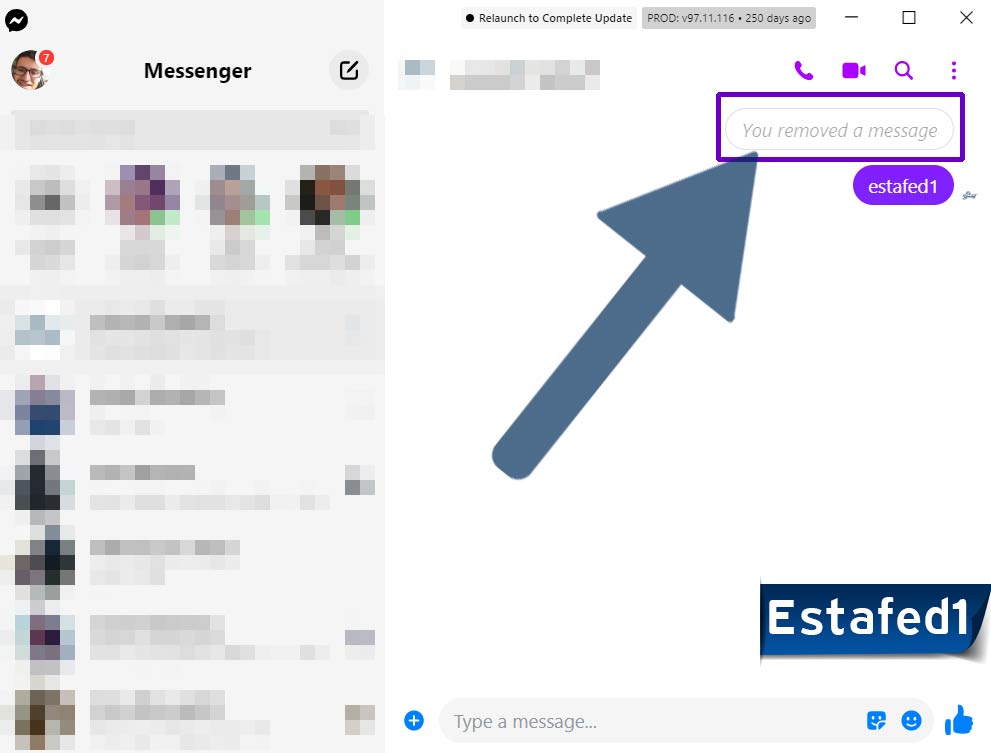 you removed a message