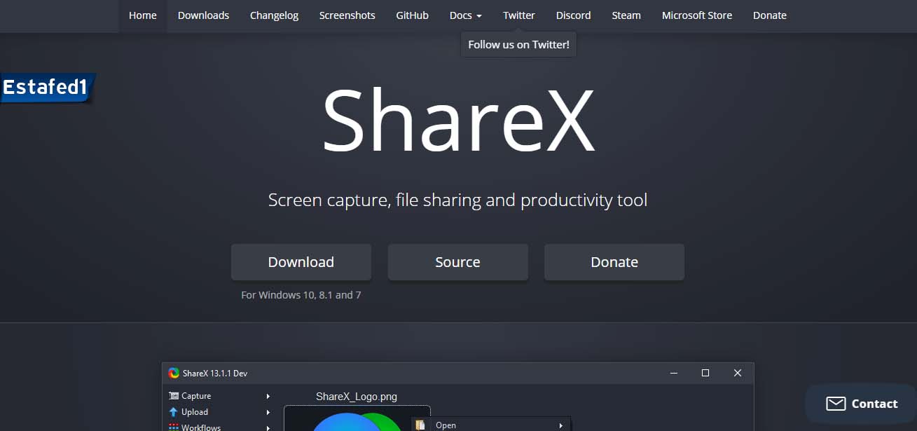 برنامج سكرين شوت للكمبيوتر ShareX