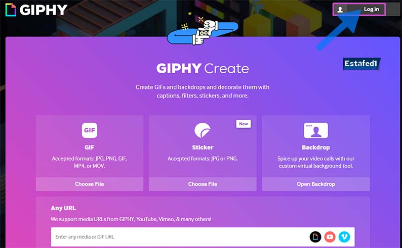 Giphy GIF Maker تحويل الفيديو الى gif
