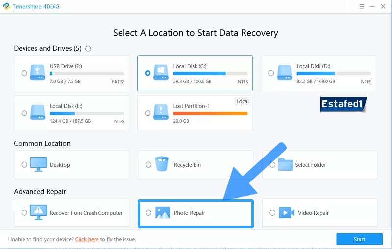 إصلاح الصور التالفة