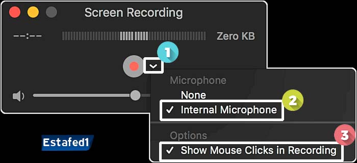 شرح QuickTime Player لتسجيل مكالمات الماسنجر علي الماك تفعيل المايكروفون