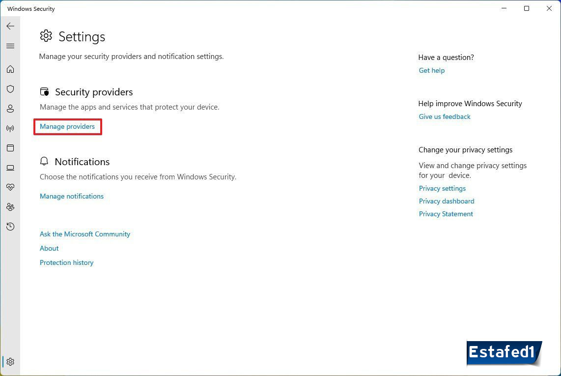 Manage providers