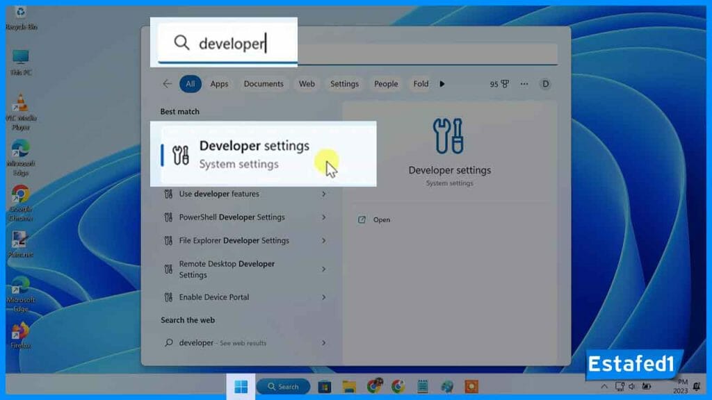 developer settings